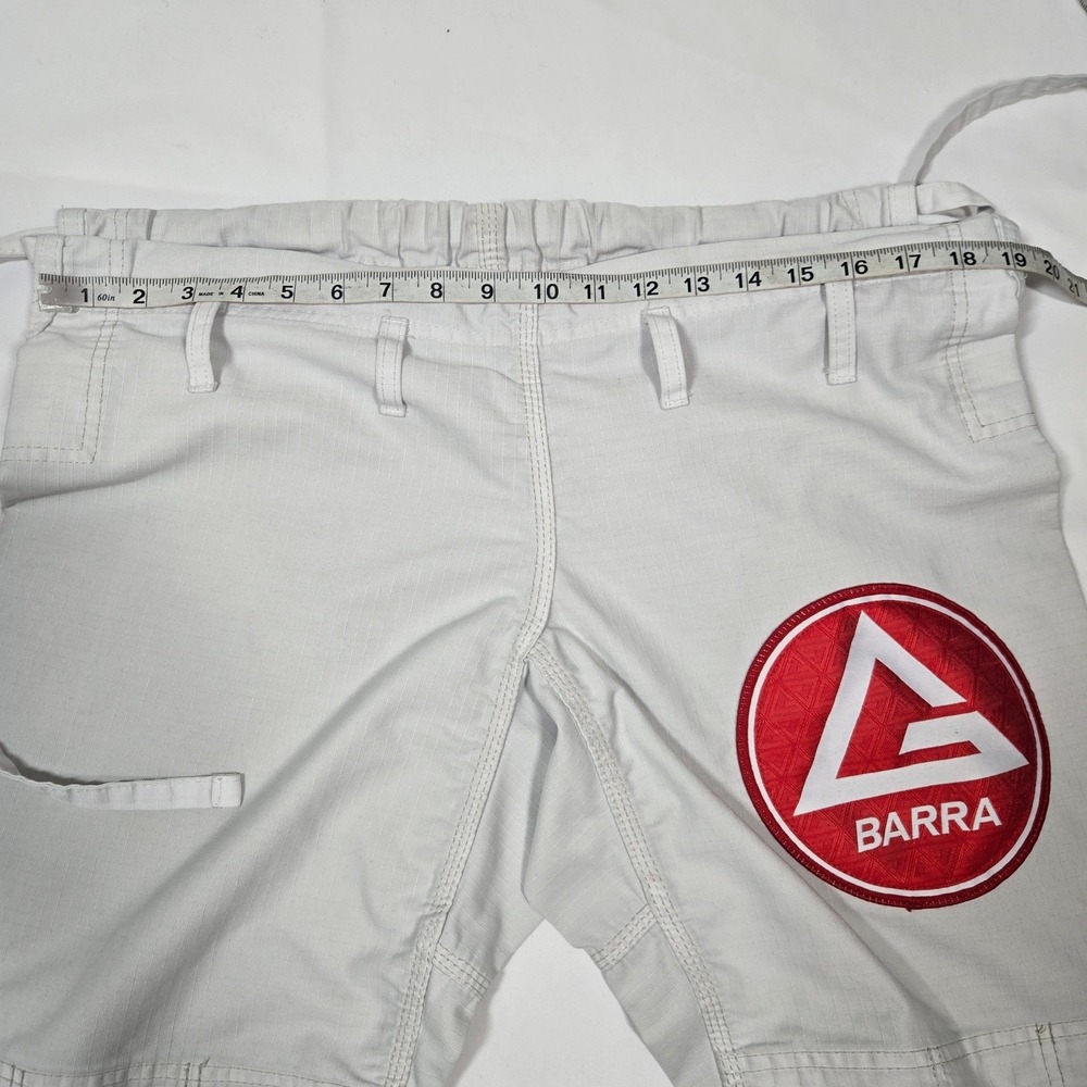Gracie Barra BJJ Gi Pants Mens A1 White Ripstop Equipe Brazilian Jiu Jitsu - Picture 6 of 11